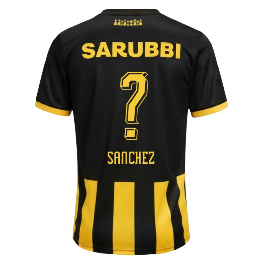 Danxen Heren Juan Sanchez #0 Zwart Geel Thuisshirt Thuistenue 2026/27 T-Shirt België