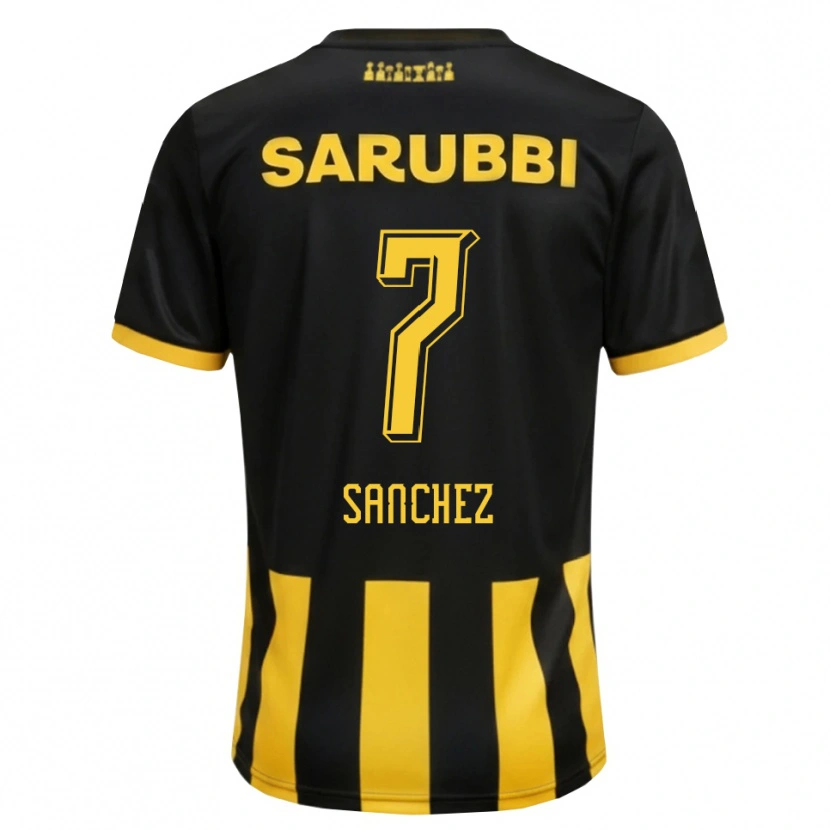 Danxen Heren Carlos Sánchez #7 Zwart Geel Thuisshirt Thuistenue 2026/27 T-Shirt België