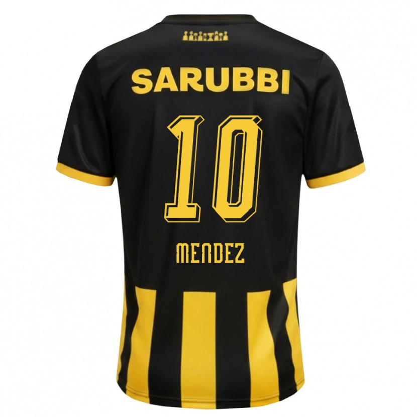 Danxen Heren Kevin Méndez #10 Zwart Geel Thuisshirt Thuistenue 2026/27 T-Shirt België