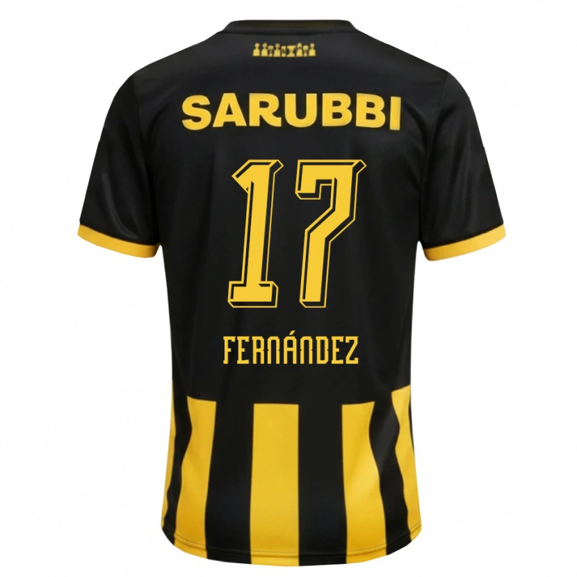 Danxen Heren Ezequiel Fernández #17 Zwart Geel Thuisshirt Thuistenue 2026/27 T-Shirt België