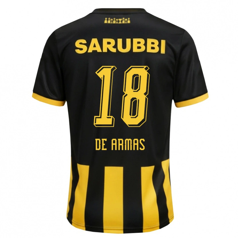 Danxen Heren Nahuel De Armas #18 Zwart Geel Thuisshirt Thuistenue 2026/27 T-Shirt België