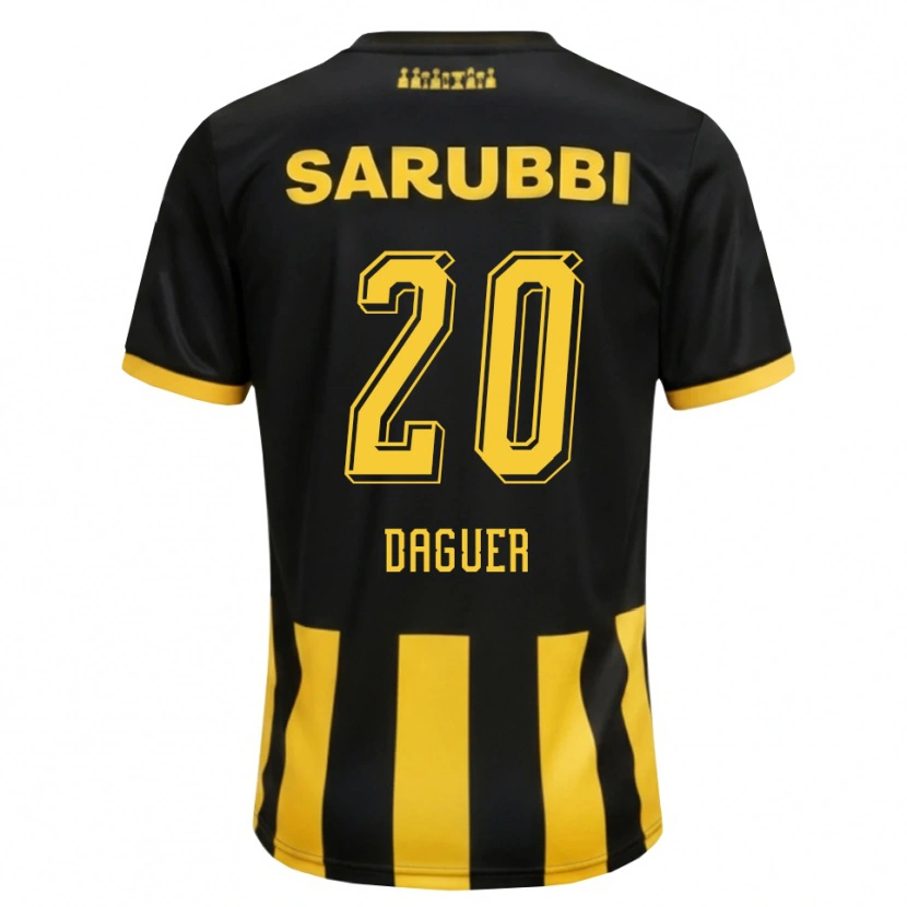 Danxen Heren Julio Daguer #20 Zwart Geel Thuisshirt Thuistenue 2026/27 T-Shirt België