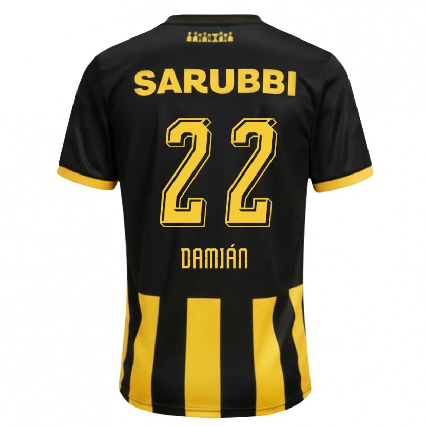 Danxen Heren Damián Suárez #22 Zwart Geel Thuisshirt Thuistenue 2026/27 T-Shirt België