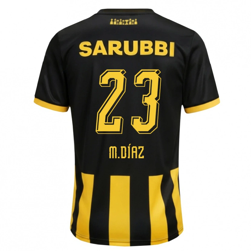 Danxen Heren Mateo Díaz #23 Zwart Geel Thuisshirt Thuistenue 2026/27 T-Shirt België