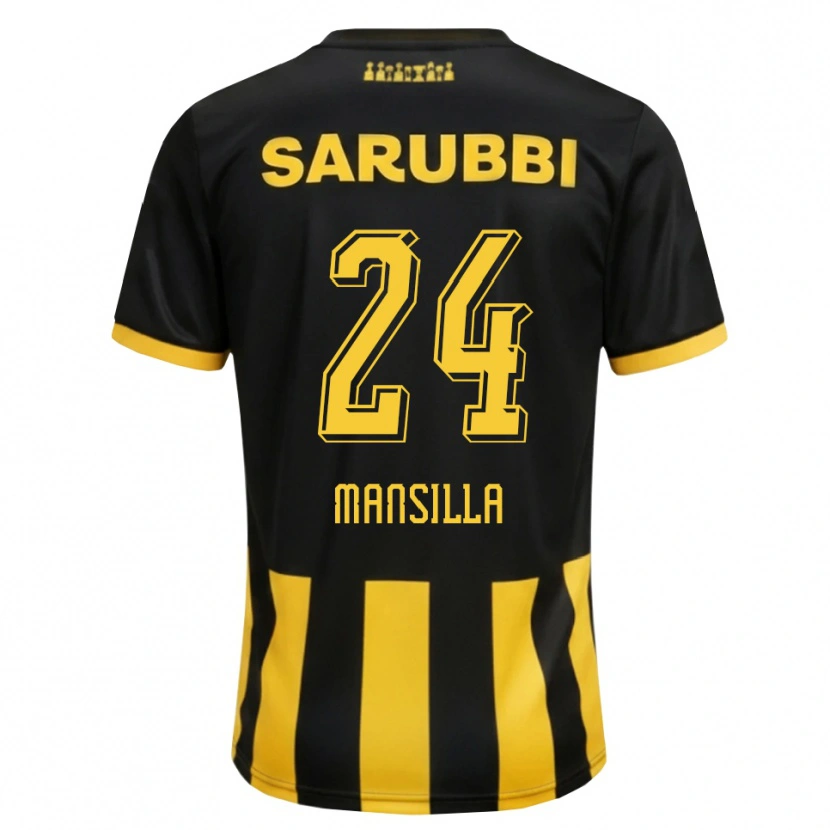 Danxen Heren Brian Mansilla #24 Zwart Geel Thuisshirt Thuistenue 2026/27 T-Shirt België