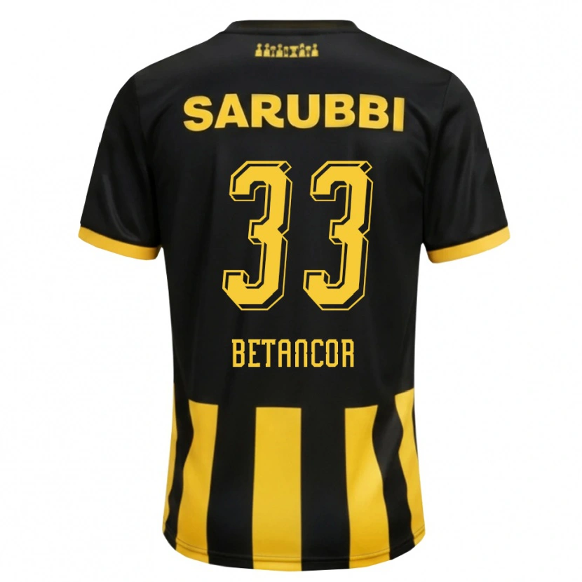 Danxen Heren Bruno Betancor #33 Zwart Geel Thuisshirt Thuistenue 2026/27 T-Shirt België