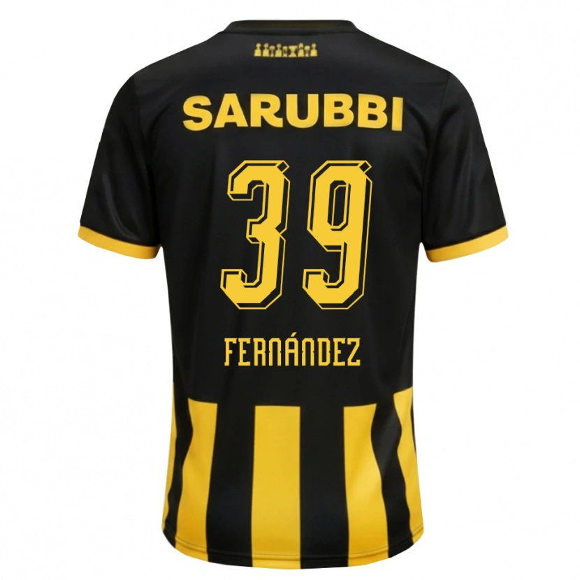 Danxen Heren Francisco Fernández #39 Zwart Geel Thuisshirt Thuistenue 2026/27 T-Shirt België