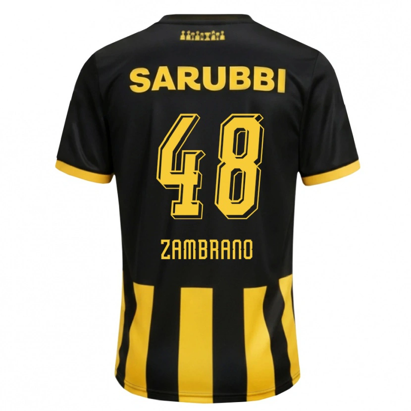 Danxen Heren Carlos Zambrano #48 Zwart Geel Thuisshirt Thuistenue 2026/27 T-Shirt België