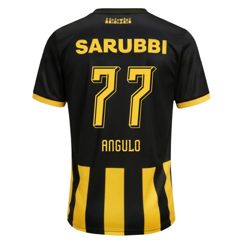 Danxen Heren Luis Angulo #77 Zwart Geel Thuisshirt Thuistenue 2026/27 T-Shirt België