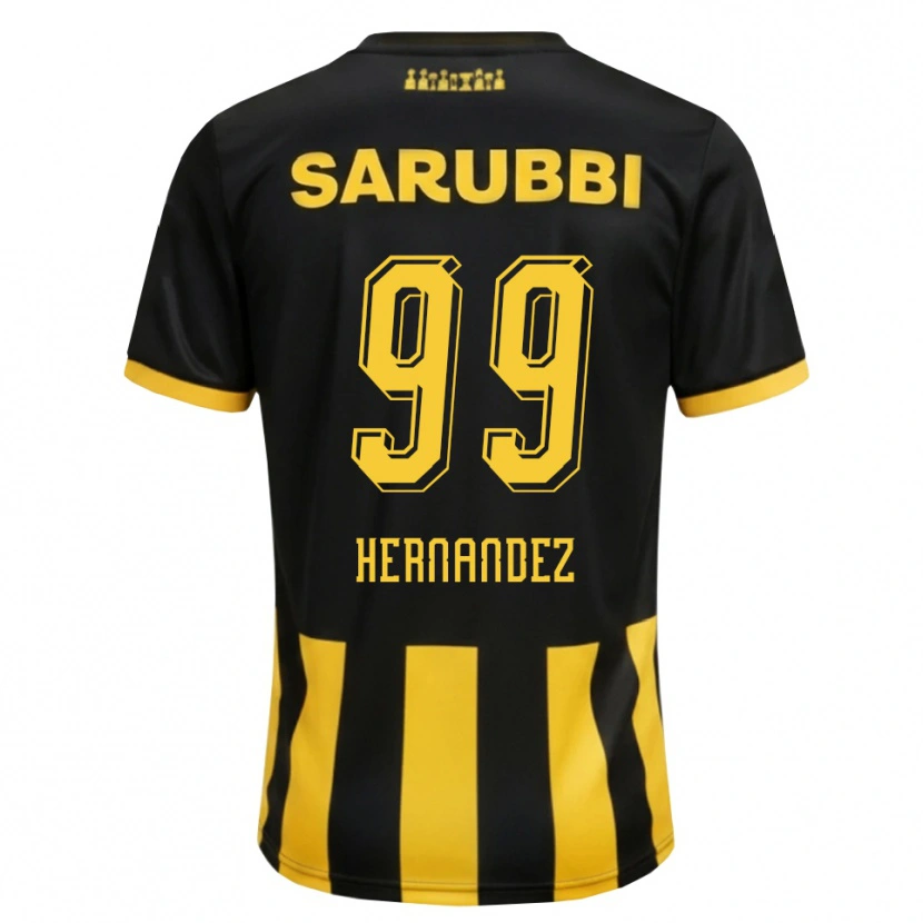 Danxen Heren Abel Hernández #99 Zwart Geel Thuisshirt Thuistenue 2026/27 T-Shirt België