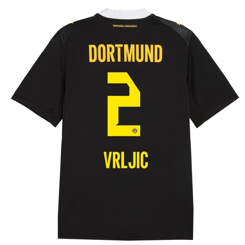 Danxen Heren Daniel Vrljic #2 Zwart Rood Geel Uitshirt Uittenue 2026/27 T-Shirt België