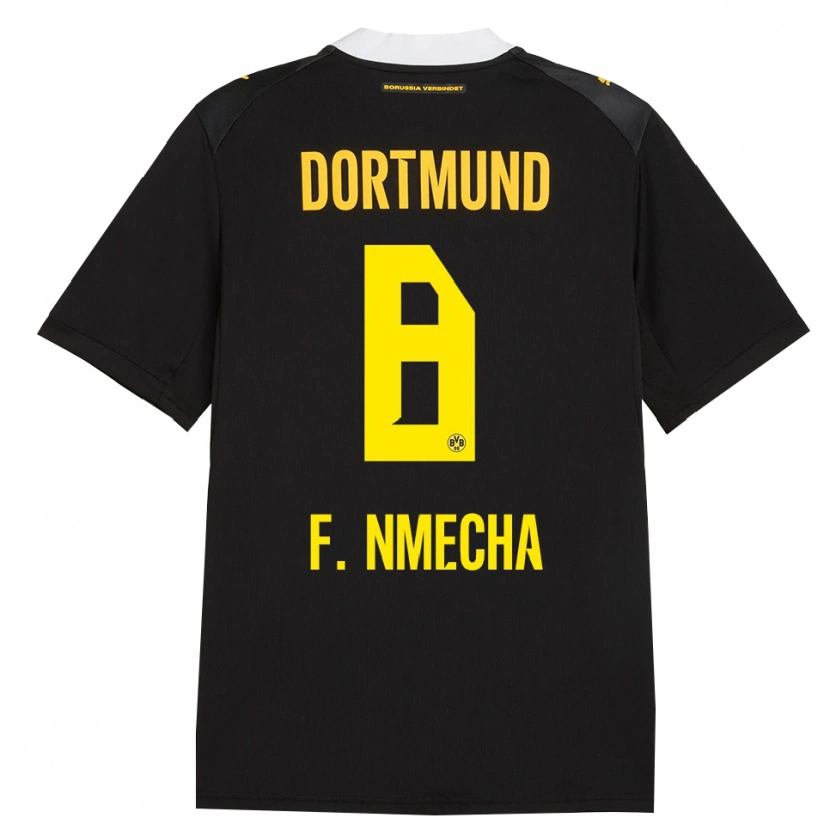 Danxen Heren Felix Nmecha #8 Zwart Rood Geel Uitshirt Uittenue 2026/27 T-Shirt België