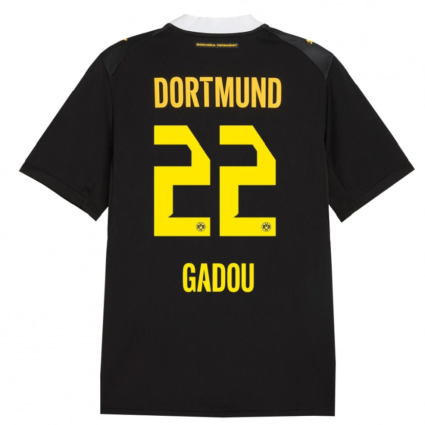 Danxen Heren Joane Gadou #22 Zwart Rood Geel Uitshirt Uittenue 2026/27 T-Shirt België