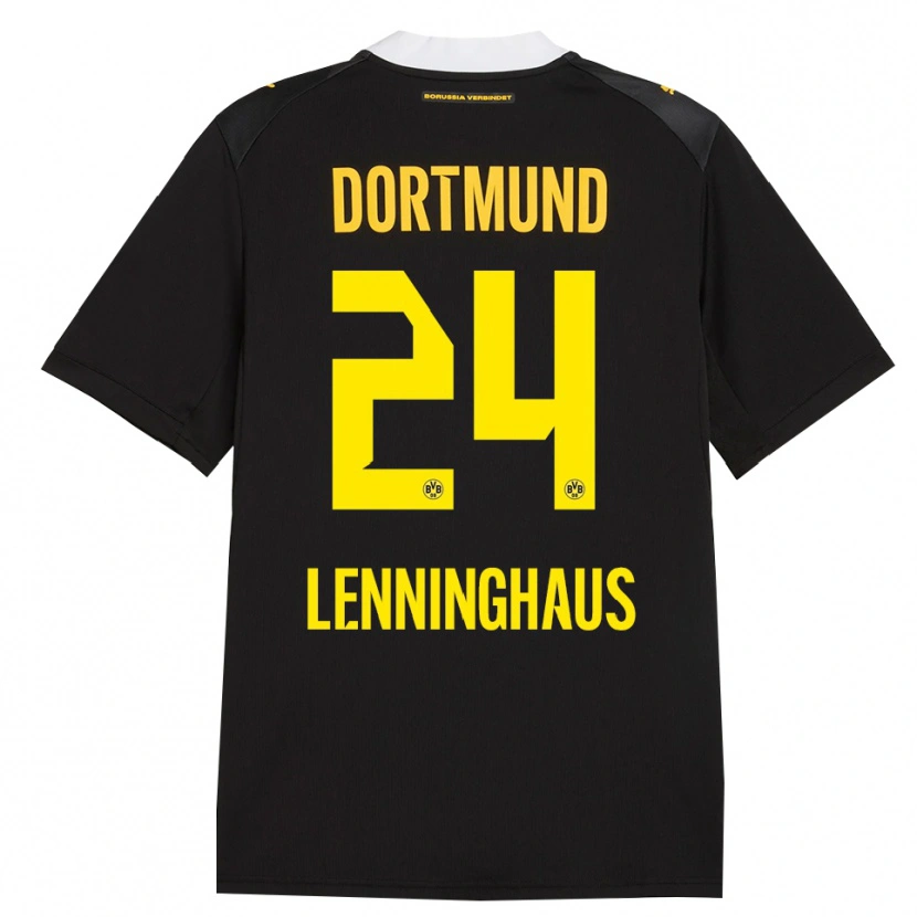 Danxen Heren Mika Lenninghaus #24 Zwart Rood Geel Uitshirt Uittenue 2026/27 T-Shirt België