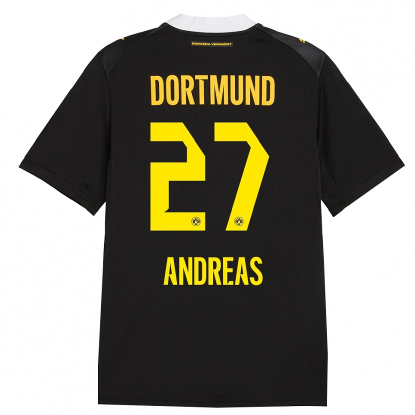 Danxen Heren Kuno Andreas #27 Zwart Rood Geel Uitshirt Uittenue 2026/27 T-Shirt België