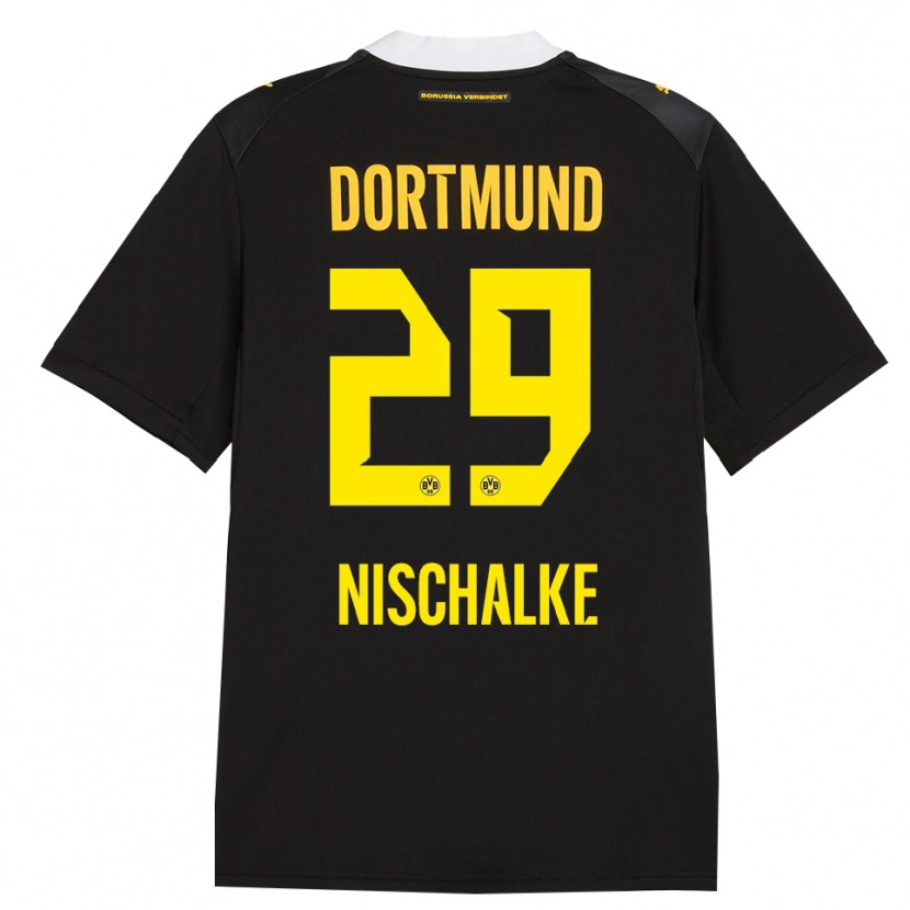 Danxen Heren Jermain Nischalke #29 Zwart Rood Geel Uitshirt Uittenue 2026/27 T-Shirt België