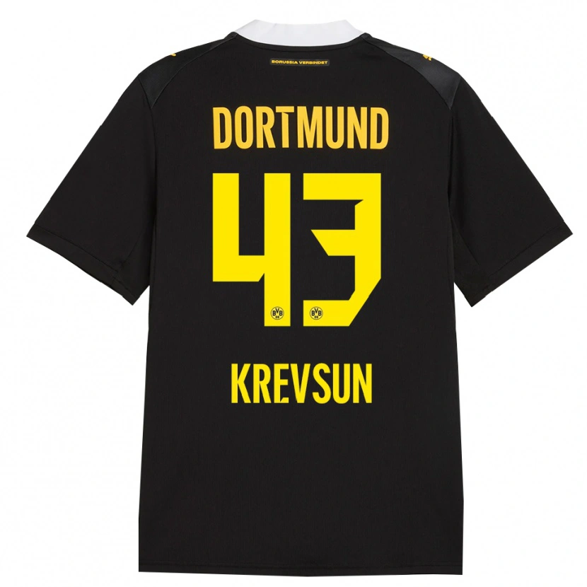 Danxen Heren Danylo Krevsun #43 Zwart Rood Geel Uitshirt Uittenue 2026/27 T-Shirt België