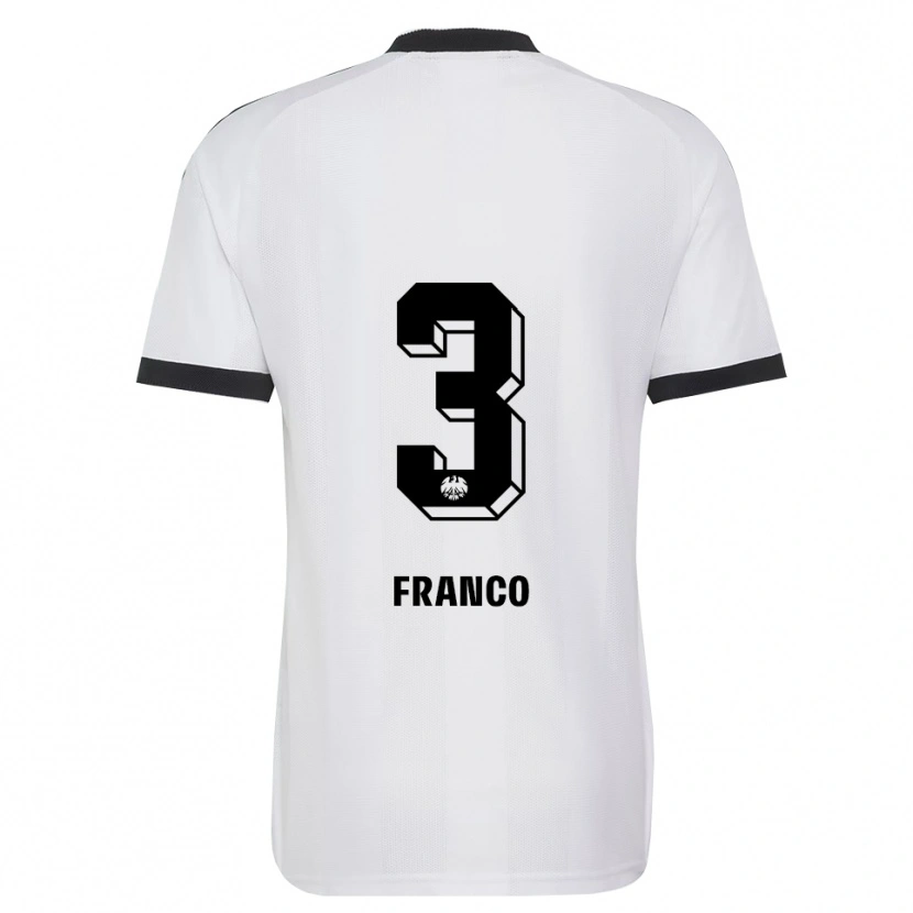Danxen Heren Giuseppe Franco #3 Zwart Wit Uitshirt Uittenue 2026/27 T-Shirt België