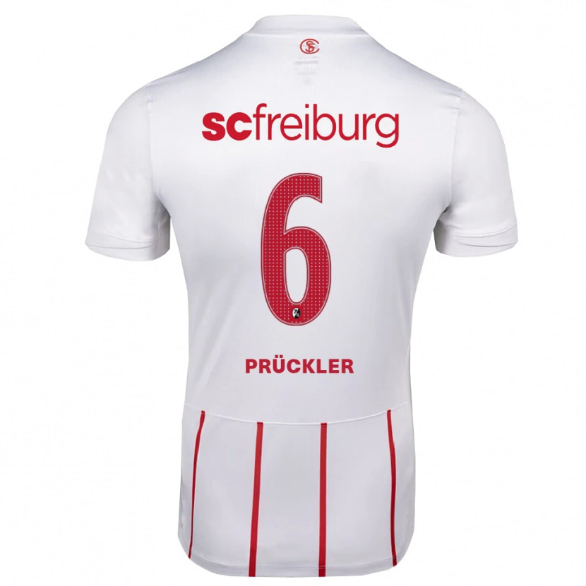 Danxen Heren Moritz Prückler #6 Wit Rood Geel Uitshirt Uittenue 2026/27 T-Shirt België