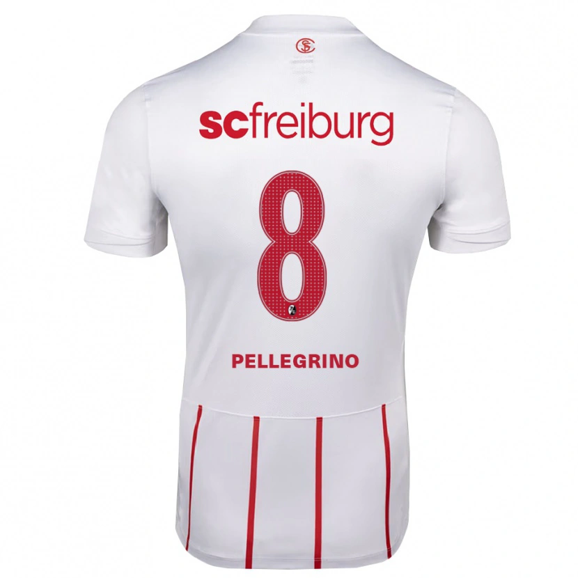 Danxen Heren Gabriel Pellegrino #8 Wit Rood Geel Uitshirt Uittenue 2026/27 T-Shirt België