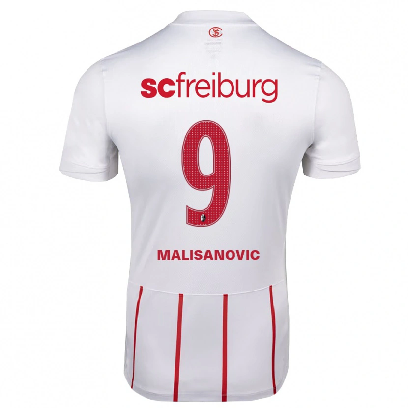 Danxen Heren Darko Malisanovic #9 Wit Rood Geel Uitshirt Uittenue 2026/27 T-Shirt België
