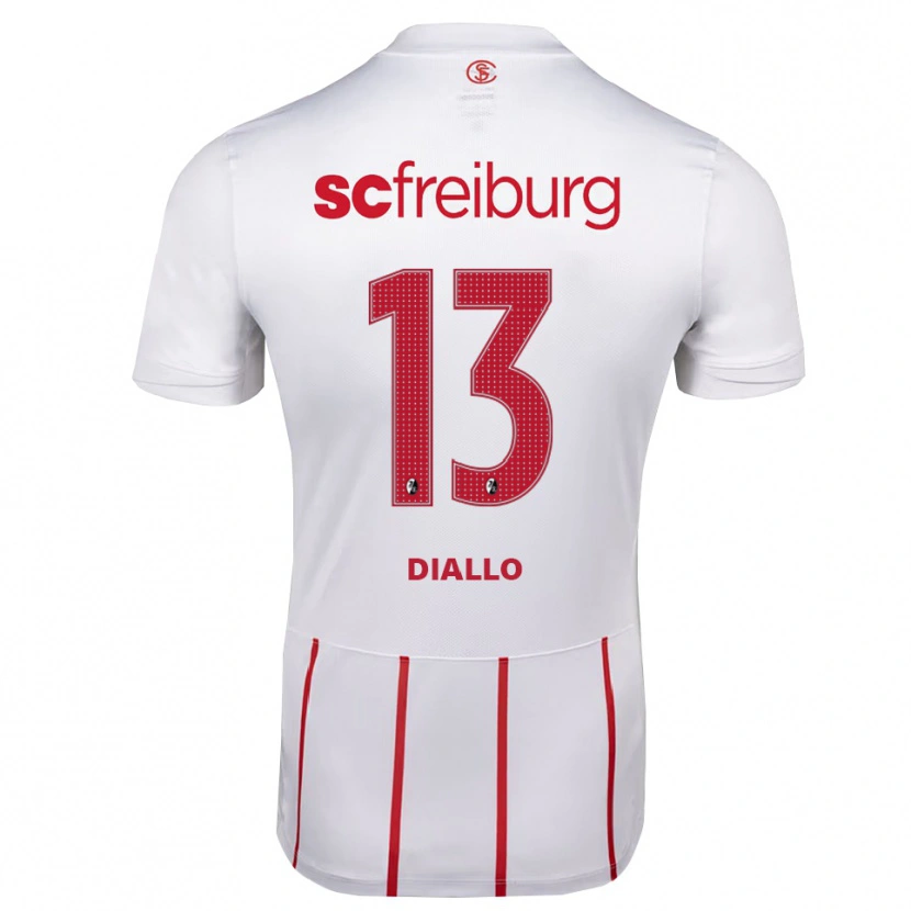 Danxen Heren Thierno Diallo #13 Wit Rood Geel Uitshirt Uittenue 2026/27 T-Shirt België