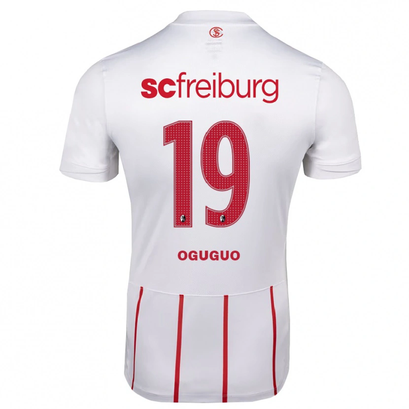 Danxen Heren Elijah Oguguo #19 Wit Rood Geel Uitshirt Uittenue 2026/27 T-Shirt België