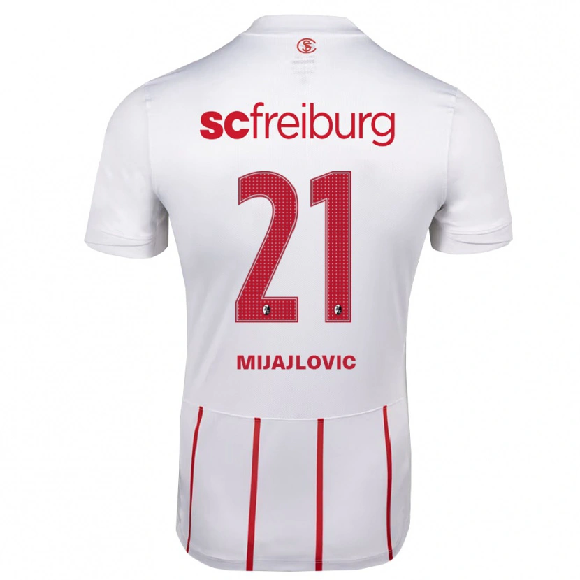 Danxen Heren Mladen Mijajlovic #21 Wit Rood Geel Uitshirt Uittenue 2026/27 T-Shirt België