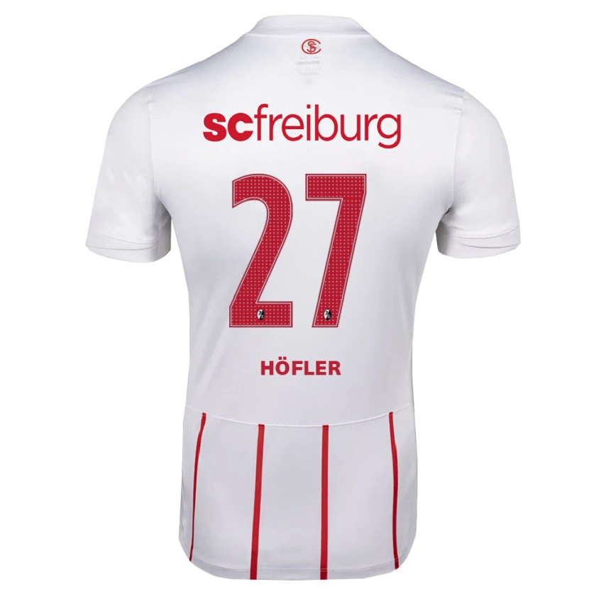 Danxen Heren Nicolas Höfler #27 Wit Rood Geel Uitshirt Uittenue 2026/27 T-Shirt België