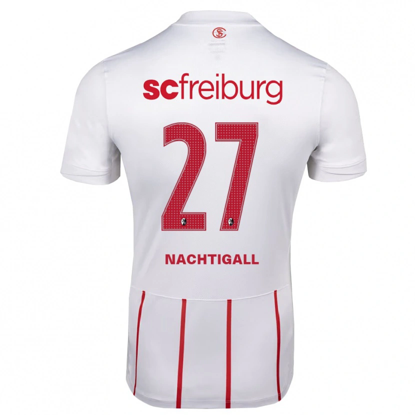 Danxen Heren Sophie Nachtigall #27 Wit Rood Geel Uitshirt Uittenue 2026/27 T-Shirt België