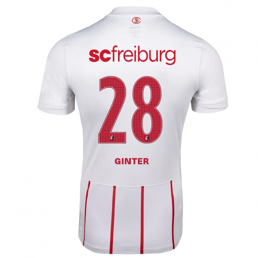 Danxen Heren Matthias Ginter #28 Wit Rood Geel Uitshirt Uittenue 2026/27 T-Shirt België