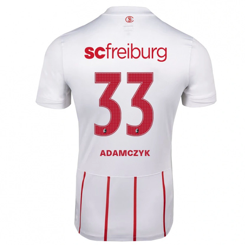 Danxen Heren Rebecca Adamczyk #33 Wit Rood Geel Uitshirt Uittenue 2026/27 T-Shirt België