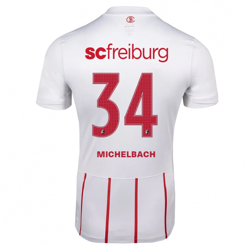 Danxen Heren Kilian Michelbach #34 Wit Rood Geel Uitshirt Uittenue 2026/27 T-Shirt België