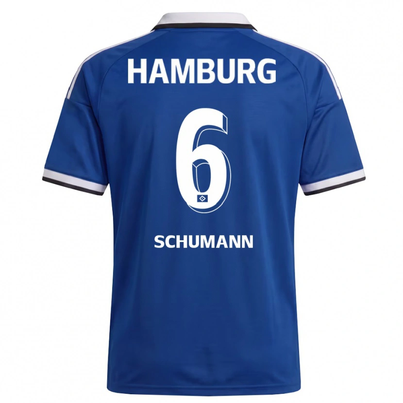 Danxen Heren Henri Schümann #6 Wit Blauw Uitshirt Uittenue 2026/27 T-Shirt België