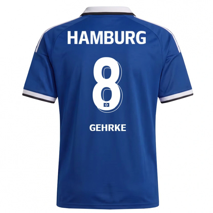 Danxen Heren Stefan Gehrke #8 Wit Blauw Uitshirt Uittenue 2026/27 T-Shirt België