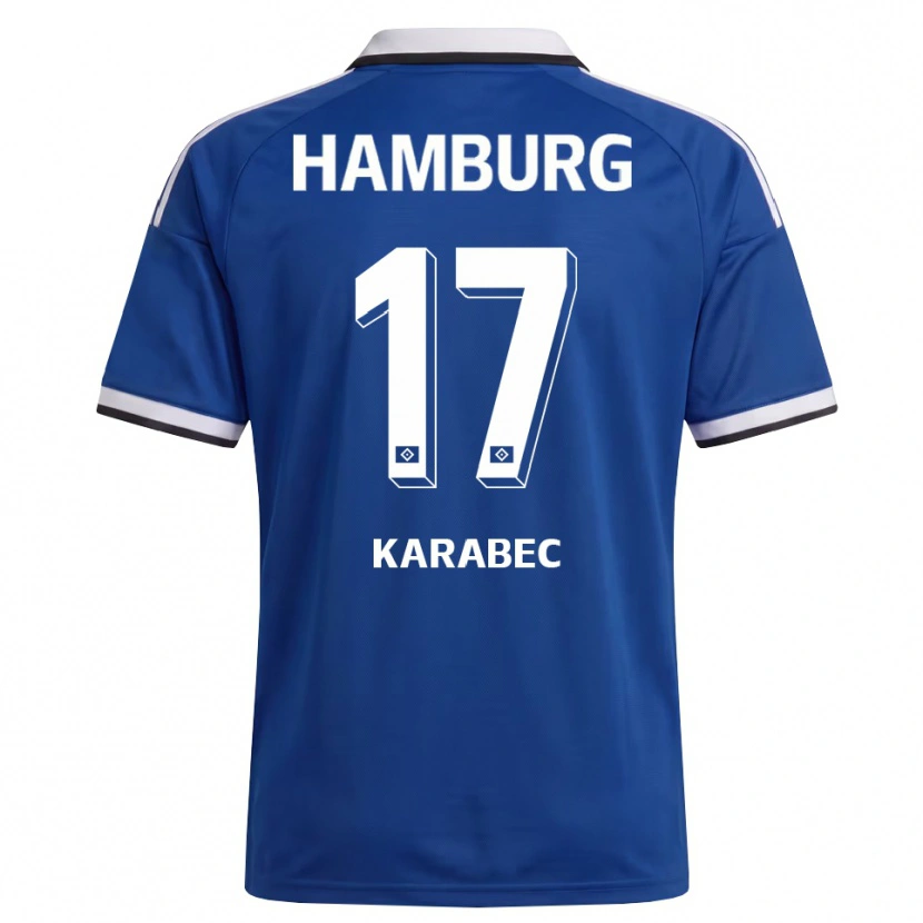 Danxen Heren Adam Karabec #17 Wit Blauw Uitshirt Uittenue 2026/27 T-Shirt België