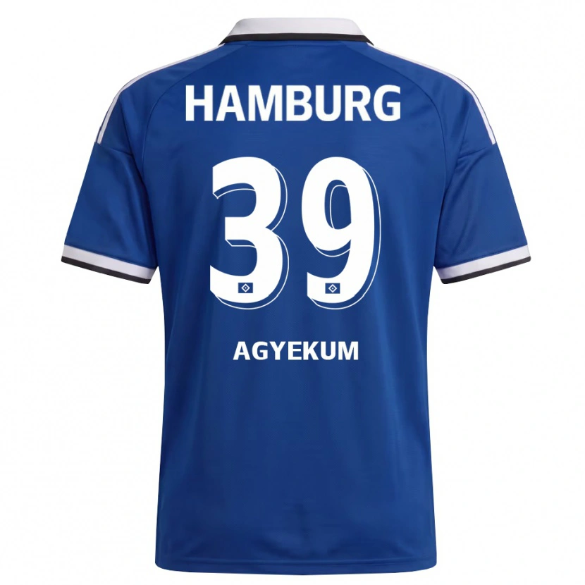 Danxen Heren Joel Agyekum #39 Wit Blauw Uitshirt Uittenue 2026/27 T-Shirt België