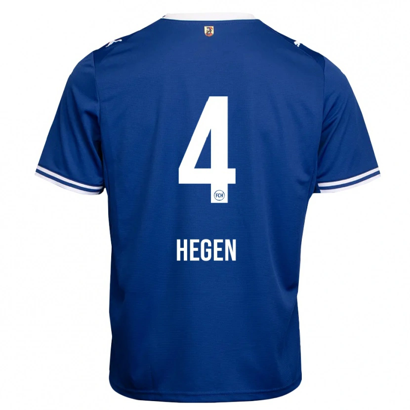 Danxen Heren Robin Hegen #4 Koninklijk Blauw Wit Uitshirt Uittenue 2026/27 T-Shirt België