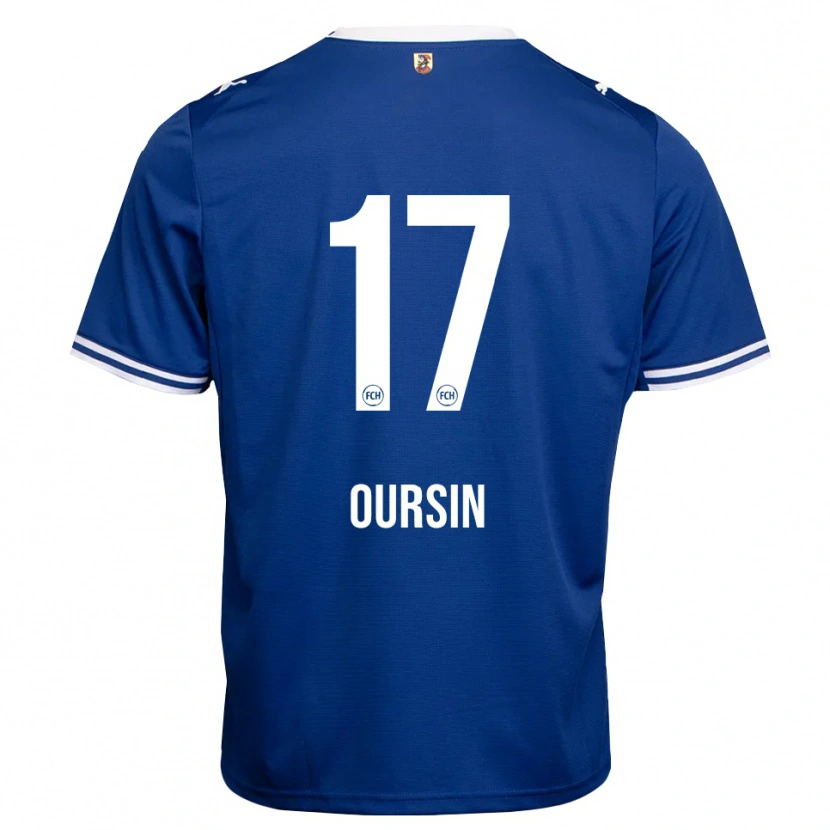 Danxen Heren Fredrik Oursin #17 Koninklijk Blauw Wit Uitshirt Uittenue 2026/27 T-Shirt België