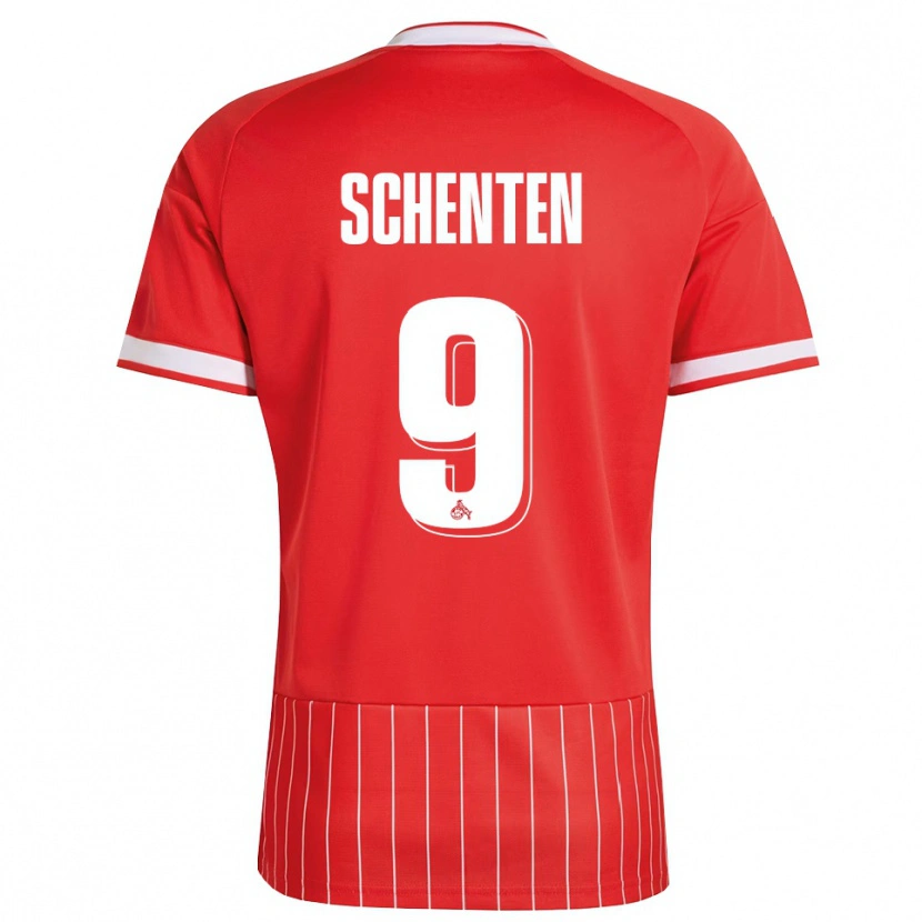 Danxen Heren Fynn Schenten #9 Rood Wit Groen Uitshirt Uittenue 2026/27 T-Shirt België