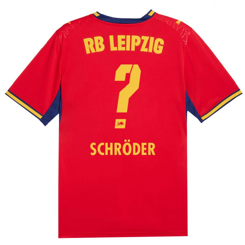 Danxen Heren Levin Schröder #0 Rood Geel Koninklijk Blauw Uitshirt Uittenue 2026/27 T-Shirt België