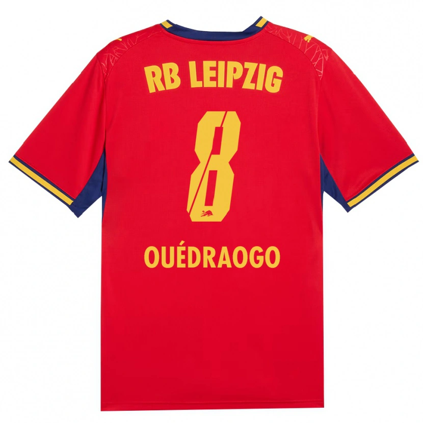 Danxen Heren Assan Ouédraogo #8 Rood Geel Koninklijk Blauw Uitshirt Uittenue 2026/27 T-Shirt België