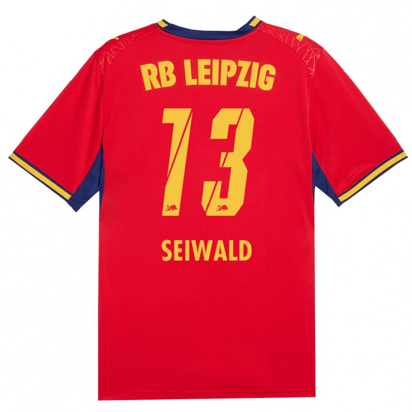 Danxen Heren Nicolas Seiwald #13 Rood Geel Koninklijk Blauw Uitshirt Uittenue 2026/27 T-Shirt België