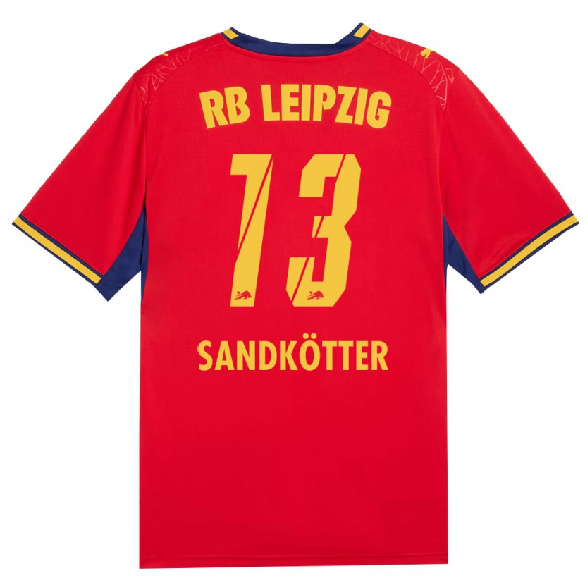 Danxen Heren Constantin Sandkötter #13 Rood Geel Koninklijk Blauw Uitshirt Uittenue 2026/27 T-Shirt België