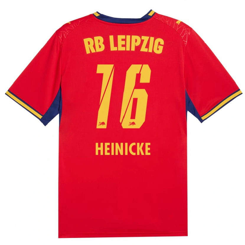 Danxen Heren Niklas Heinicke #16 Rood Geel Koninklijk Blauw Uitshirt Uittenue 2026/27 T-Shirt België