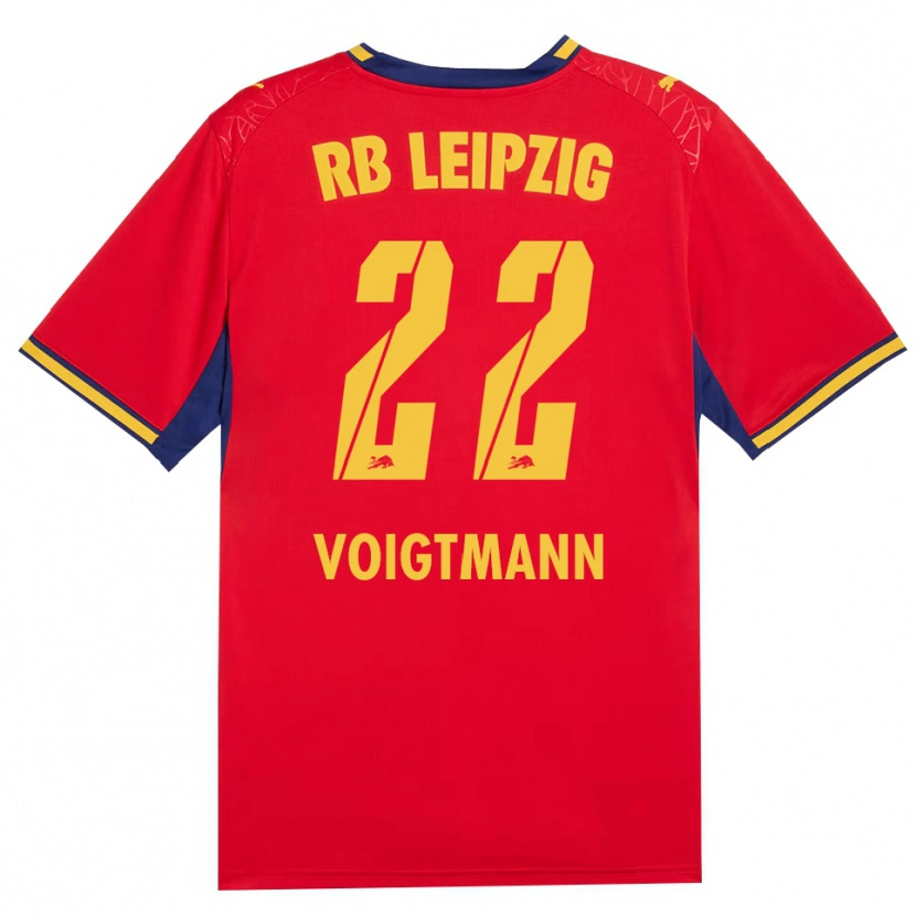 Danxen Heren Alexander Voigtmann #22 Rood Geel Koninklijk Blauw Uitshirt Uittenue 2026/27 T-Shirt België