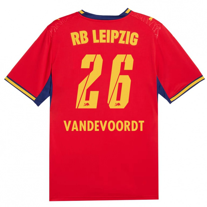 Danxen Heren Maarten Vandevoordt #26 Rood Geel Koninklijk Blauw Uitshirt Uittenue 2026/27 T-Shirt België