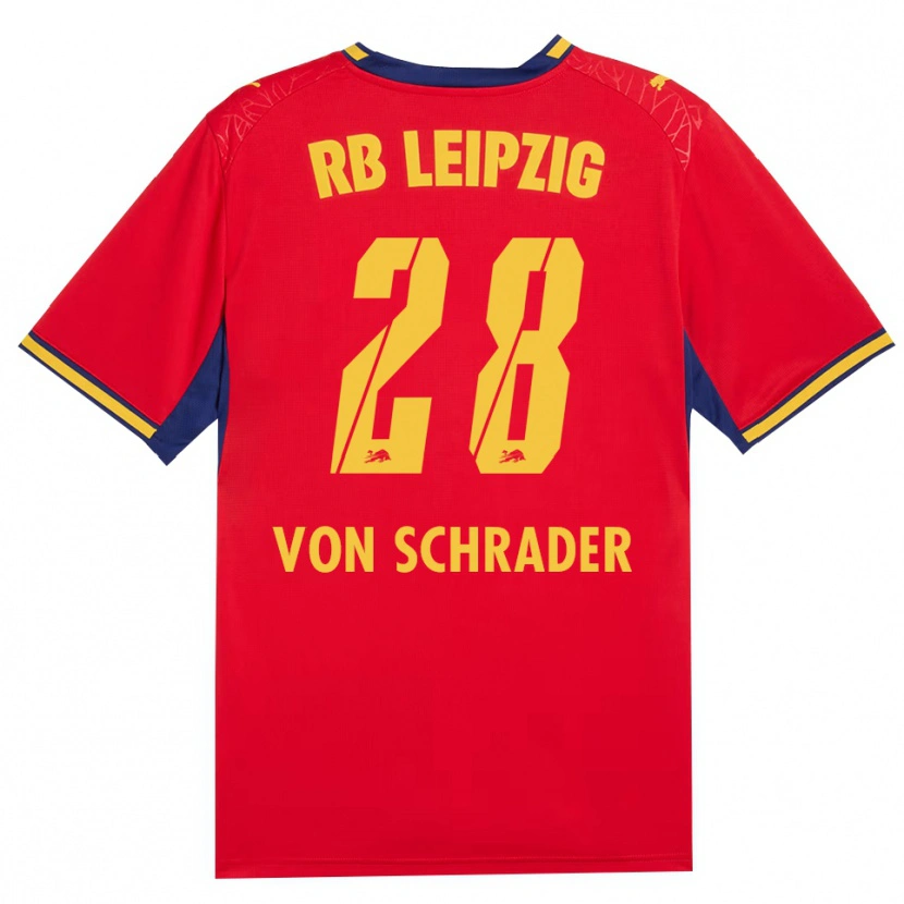 Danxen Heren Lina Von Schrader #28 Rood Geel Koninklijk Blauw Uitshirt Uittenue 2026/27 T-Shirt België