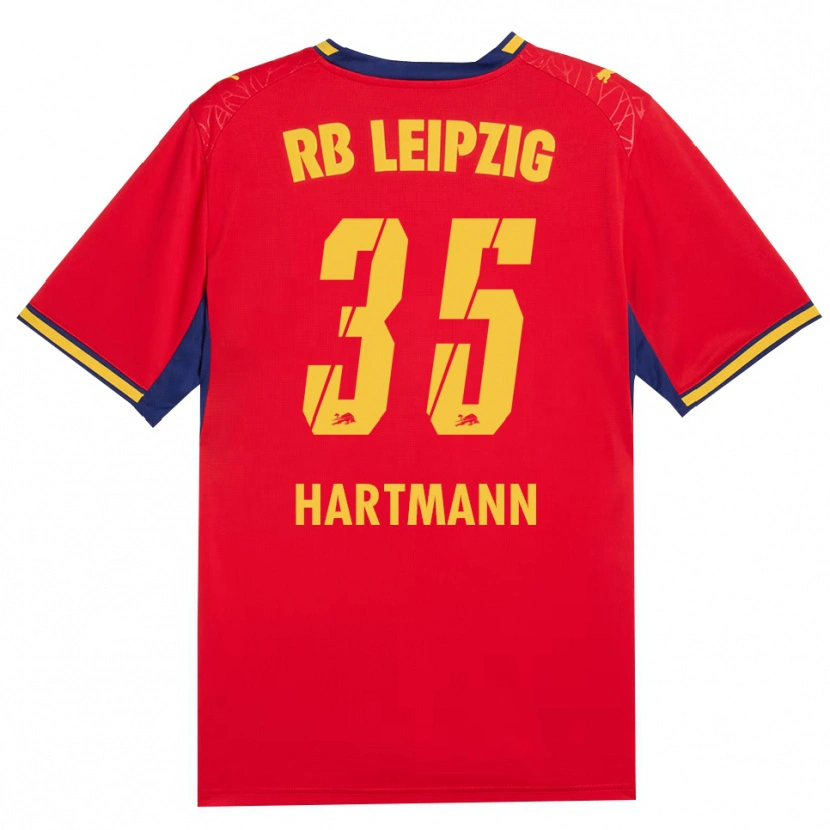 Danxen Heren Fabrice Hartmann #35 Rood Geel Koninklijk Blauw Uitshirt Uittenue 2026/27 T-Shirt België