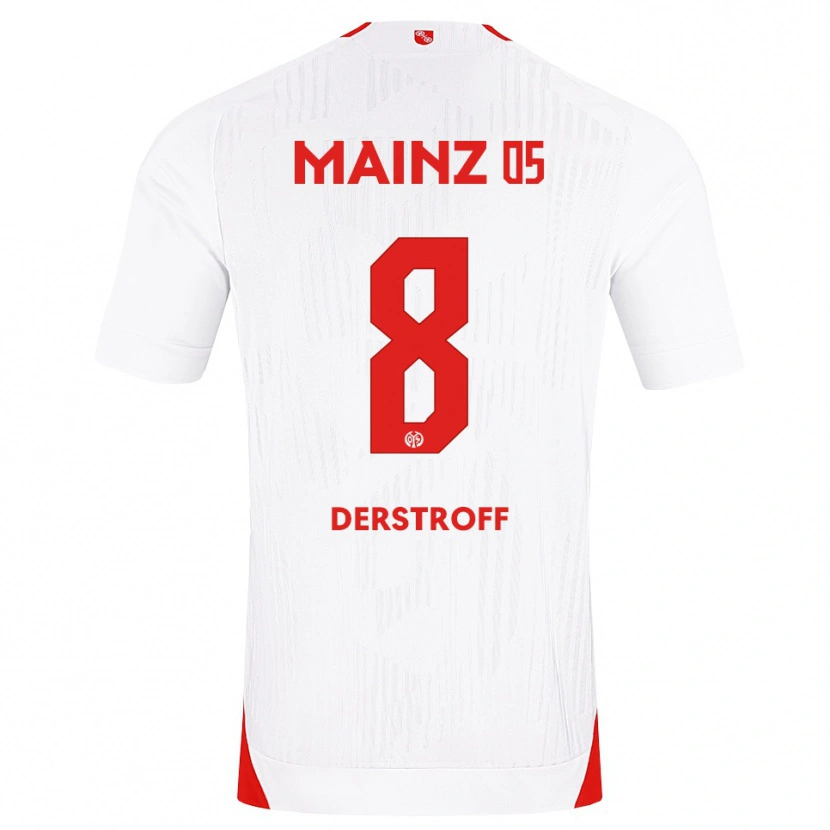 Danxen Heren Julian Derstroff #8 Wit Rood Geel Uitshirt Uittenue 2026/27 T-Shirt België